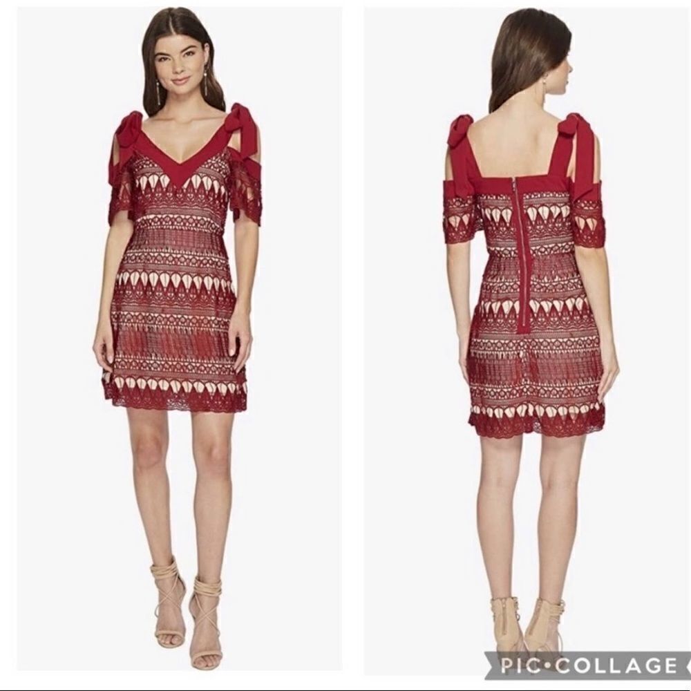 NWT Keepsake Red Lace Dress